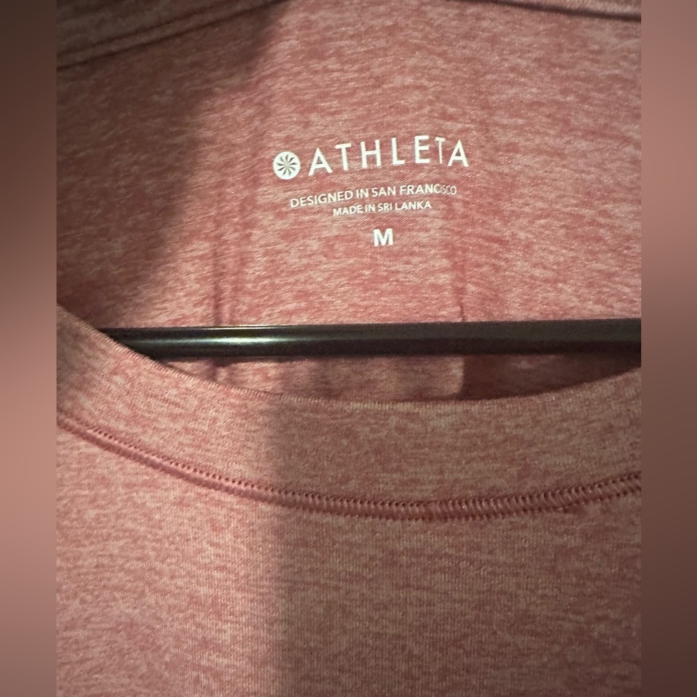 Women's Long Sleeve Crewneck Top - Dusty Rose - Picture 3 of 4